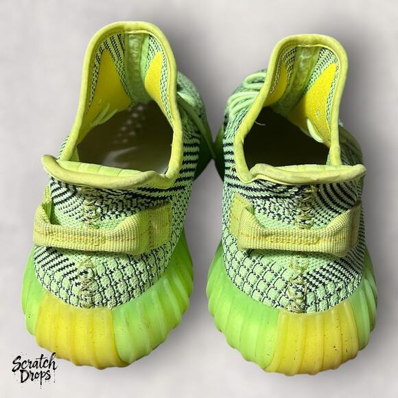 Yeezy Boost 350 V2 Men Shoes 10 Neon Green Comfortable Stylish Sneakers Yeezreel - Picture 3 of 8
